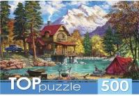 Пазл TOP Puzzle 500 деталей: Домик у озера в горах