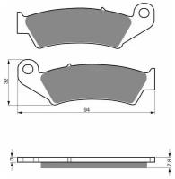 Колодки тормозные дисковые GOLDfren 004 S33 кросс SBS 603, EBC FA 125, Ferodo FDB 495, OEM 45105 HA5 671A