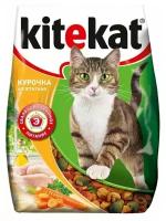Корм сухой для кошек KITEKAT Аппетитная курочка, 800г, 5 упаковок