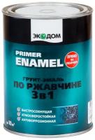 Грунт-эмаль по ржавчине Экодом 3 в 1, полуматовая, 0,9 кг, красно-коричневая