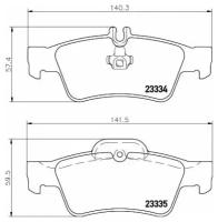 Колодки тормозные дисковые задн MERCEDES-BENZ: CLS 04-, E-CLASS 02-, E-CLASS T-Model 03-, S-CLASS 98-05, S-CLASS 05-, S-CLASS купе 99-06, S-CLASS куп TEXTAR 2333403