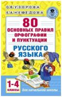 АкадемияНачОбразования(о) 80 основных правил орфографии и пунктуации русс.яз. 1-4кл. (Узорова О.В.,Нефедова Е.А.)