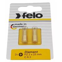 Felo Бита крестовая PZ 2X25, серия Diamond, 2 шт в блистере 02102286