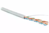 Кабель витая пара U/UTP кат.5E 4х2х24AWG solid LSZH нг(А)-HF UUTP4-C5E-S24-IN-LSZH-GY-305 сер. (м) Hyperline 42045