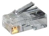 Коннектор Hyperline PLUG-8P8C-U-C5-SH-100 FTP кат.5e RJ45 прозрачный упак.100шт