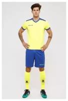 Футбольная форма KELME Short sleeve Segovia set неоново-желтая, размер 2XL