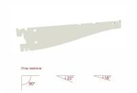Кронштейн-полкодержатель наклонный для стеллажа, 40см, цвет белый 4274326
