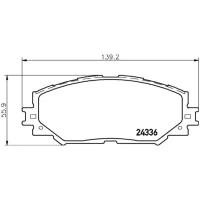 Дисковые тормозные колодки передние NISSHINBO NP1019 для Subaru, Toyota (4 шт.)