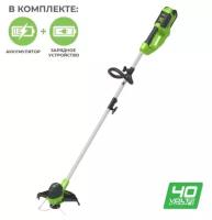 Триммер аккумуляторный Greenworks G40LTK2 40V АКБ 2А. ч и ЗУ