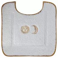 Migliore COMPLEMENTI Коврик (22) для ванной комнаты 60х60 см. белый, узор 6, вышивка солнце/луна золото 22961