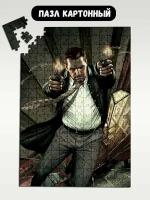 Пазл картонный 39,5х28 см, размер А3, 300 деталей, модель игра Max Payne 3 - 1083