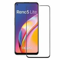 Защитное стекло 3D Tempered Glass для Oppo Reno 5 Lite полный клей ( черная рамка )