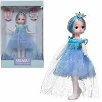 Кукла Junfa "Ardana Princess", 30 см, с короной, в роскошном синем платье, в подарочной коробке