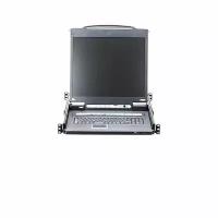 8-портовый IP KVM-переключатель с ЖК-дисплеем Slideaway/ATEN/ SINGLE RAIL 8P PS/2-USB LCDKVMP 19INCH WIH IP