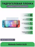 Защитная матовая гидрогелевая плёнка на дисплей игровой консоли Nintendo Switch OLED