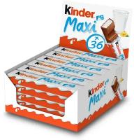 Шоколад Kinder Chocolate Maxi молочный, 36 штук по 21 гр