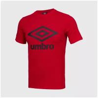 Футболка хлопковая Umbro Large Logo 65352U-96J, р-р M, Красный