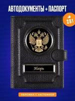 Обложка для автодокументов и паспорта Игорь