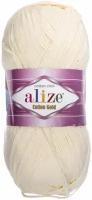 Пряжа Alize Cotton Gold, 55 % хлопок, 45 % акрил, 100 г, 330 м, 3 шт., 01 молочный 330 м