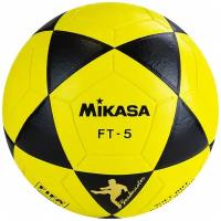 Мяч для футбола MIKASA FT5 FQ-BKY, р.5, FIFA Quality, ПУ, 32 пан, термосшивка, желто-черный