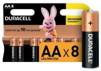 Duracell Батарейка алкалиновая AA LR6/MN1500 Basic 1.5v (блистер 8 шт.)