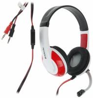 Наушники Defender Warhead G-120, игровые, полноразмерные, микрофон, 3.5мм, 2 м, черно-красные