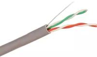 Кабель Exegate EX256745RUS UTP 2 пары кат.5e CCA, 24AWG, бухта 305м, серый, PVC