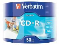 Диски CD-R 80min 700Mb Verbatim 52x Shrink/50 DataLife 43787