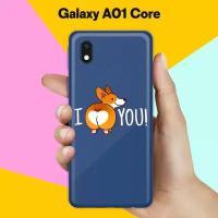 Силиконовый чехол на Samsung Galaxy A01 Core I Love You / для Самсунг Галакси А01 Кор
