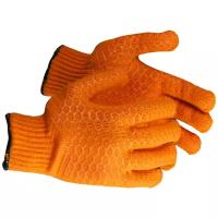 Трикотажные перчатки ЗУБР р. L-XL с противоскользящим двусторонним перекрестным покрытием (11278-XL)