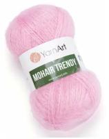 Пряжа Yarnart Mohair Trendy розовый (127), 50%мохер/50%акрил, 220м, 100г, 1шт