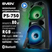 Колонка портативная 2.0 Sven PS-750 Черный