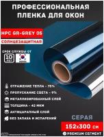 Серая солнцезащитная пленка для окон USB HPC GR GRAY 05 (рулон 1,52х3 метра) зеркальная пленка самоклеящаяся