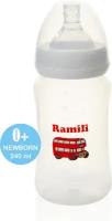 Ramili Baby Бутылочка для кормления противоколиковая, 240 мл, с рождения, белый