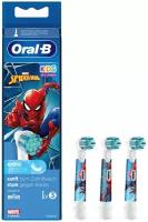 Набор насадок Oral-B Kids Человек-Паук для электрической щетки, белый/синий, 3 шт