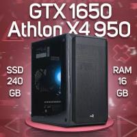 Компьютер AMD Athlon X4 950, NVIDIA GeForce GTX 1650 (4 Гб), DDR4 16gb, SSD 240gb