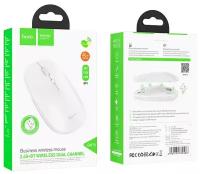 Мышь беспроводная Hoco GM15 Business, Bluetooth V3.0+5.0, 800-1600dpi, 2,4G, Белый