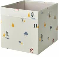 Коробка для хранения IKEA REGNBROMS деревья 33x38x33см