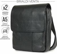 Кожаная сумка через плечо BRIALDI Venta (Вента) relief black