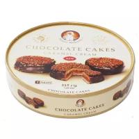 Бискотти Пирожные “CHOCOLATE CAKES CARAMEL CREAM” (Шоколадные пирожные с карамельным кремом), 215 гр