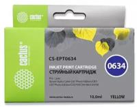 Картридж струйный Cactus CS-EPT0634 желтый для Epson Stylus C67 Series/ C87 Series/ CX3700 (10ml)