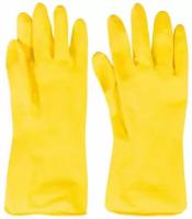 Перчатки латексные, размер 10 (XL), желтые, 1 пара