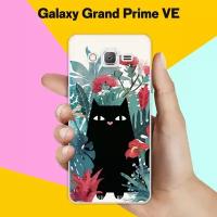 Силиконовый чехол на Samsung Galaxy Grand Prime VE Черный кот / для Самсунг Галакси Гранд Прайм ВЕ Дуос