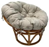 Кресло Папасан из натурального ротанга 23/01Е, диаметр 85 см, с подушкой, цвет коньяк