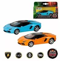 Машина мет. 1:43 Lamborghini Aventador LP700-4 Roadster, 12см