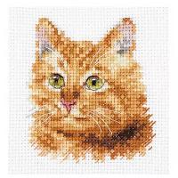 Набор для вышивания алиса 'Животные в портретах. Рыжий кот', 8х8см