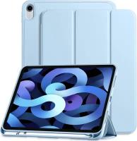 Чехол книжка CCCASE для Apple iPad Air 4 10.9 (2020) / iPad Air 5 10.9 (2022) с отделением для стилуса, цвет: голубой