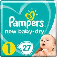 Подгузники Pampers new baby-dry 27 шт 1 (2-5 кг)