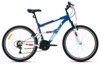 Велосипед ALTAIR MTB FS 26 1.0 (26" 18 ск. рост 18") 2020-2021, синий/красный, RBKT1F16E009