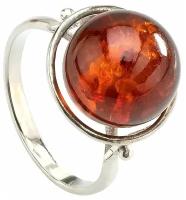 Кольцо Amberprofi, серебро, 925 проба, янтарь